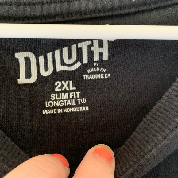 Duluth Trading Co. Black Pullover Slim Fit Longtail T Men’s Size 2XL - Picture 2 of 5